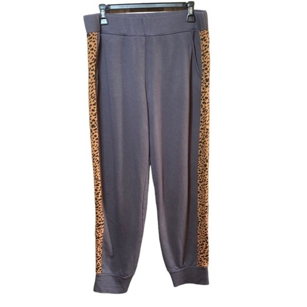 Monrow- Gray/Red/Leopard Print Matching Hoodie & … - image 7